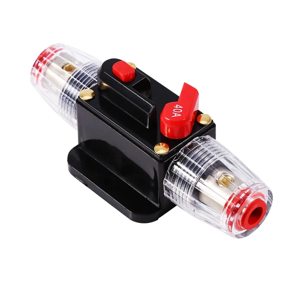 

Protection Reset 40A Circuit Breaker 12V~24V Convenient Car Breaker Resettable Easy Use Breaker Car Audio