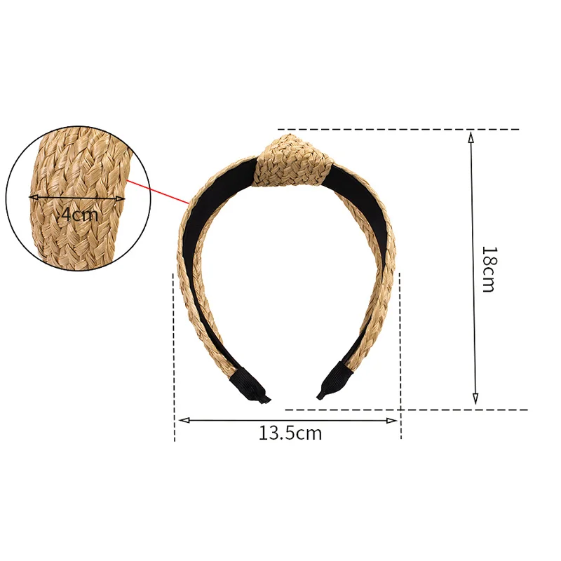 أزياء المرأة القش الرافية العصابات الشعر غطاء الرأس بسيط واسعة حافة عقال فتاة هيرباند الشعر هوب الإناث إكسسوارات الشعر أغطية الرأس