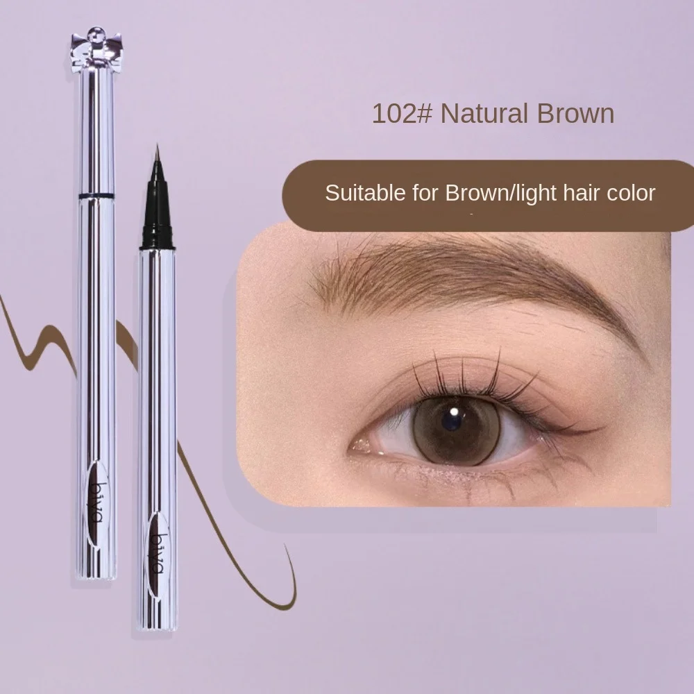 Lápiz de cejas de agua de larga duración, lápiz de cejas líquido resistente al agua y al sudor, herramienta cosmética de cejas fácil de agarrar de secado rápido