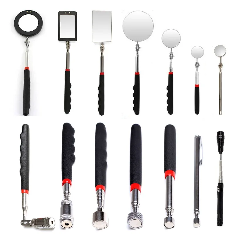 Telescoping Magnetic Pick Up Tool Handheld Extendable Magnetic Grabber Gadget with Light for Picking Up Nut Bolt Extendable