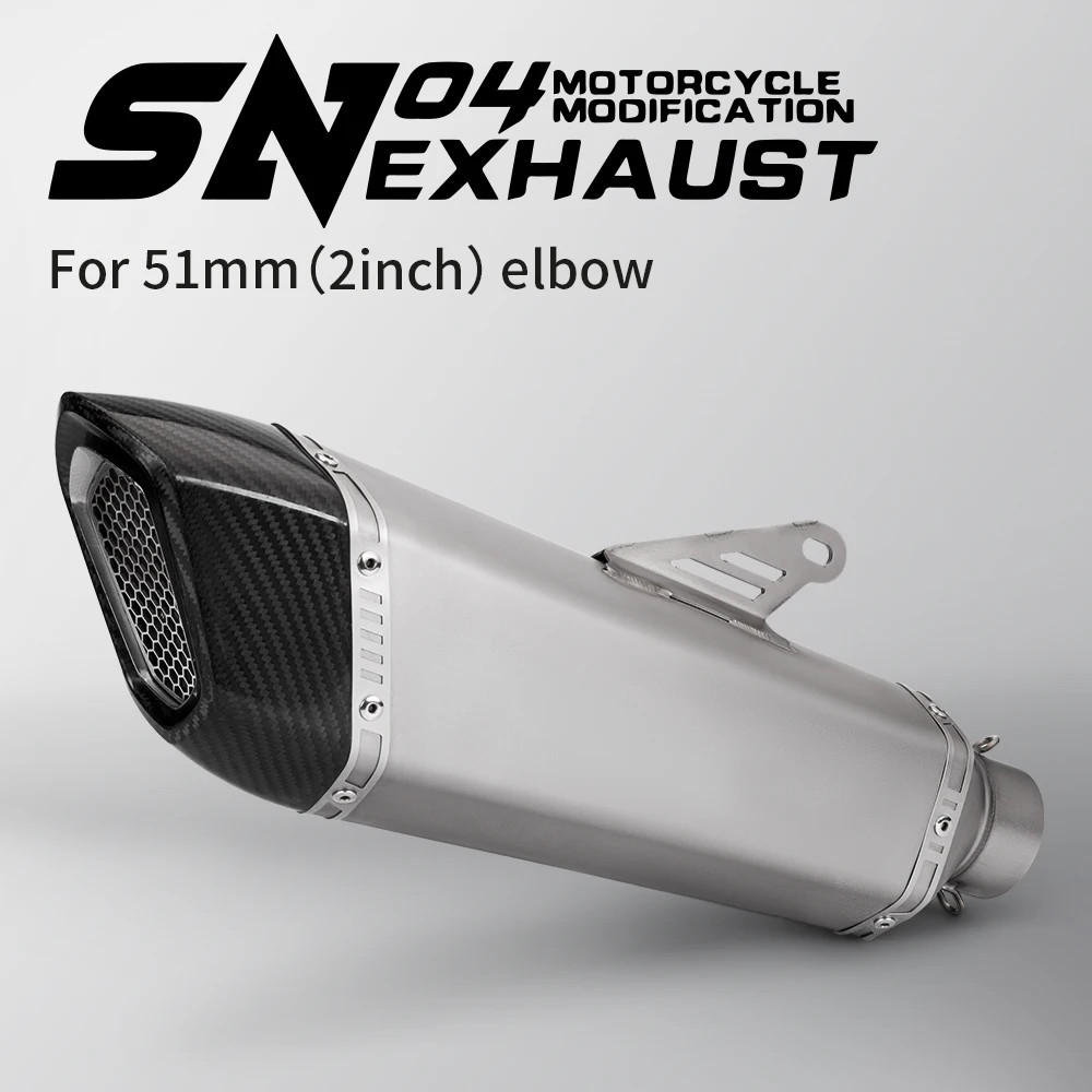 For R1200GS RSV4 Motorcycle Exhaust Off-Road Moto Exhaust 51mm 60mm Universal Muffler Pipe Racing Exhaust High Quality