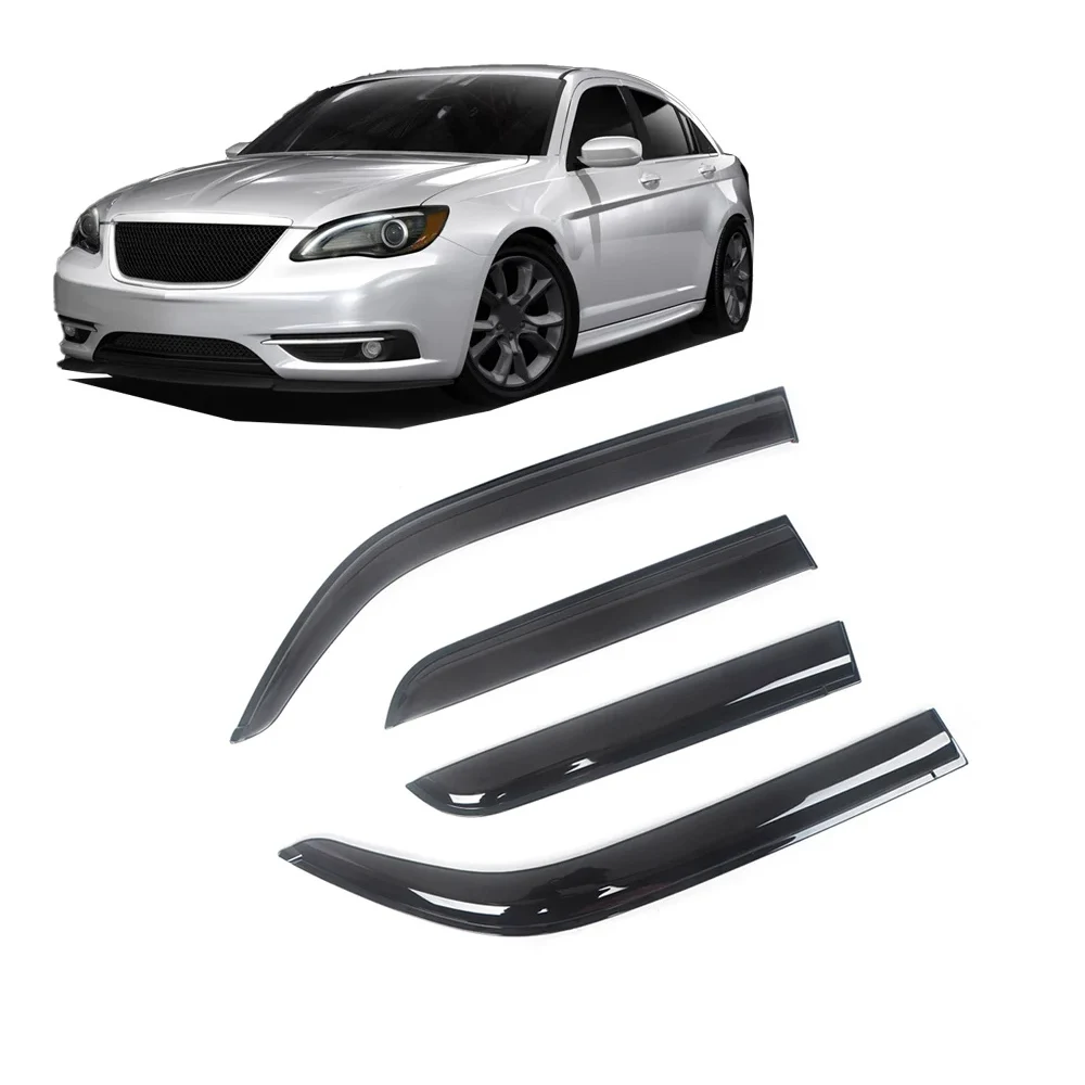 

Для Chrysler 200 11-18 Sebring 07-10 черный тонированный козырек на боковое окно автомобиля, вентиляционные навесы, навесы, защита от дождя, дверной вентилятор