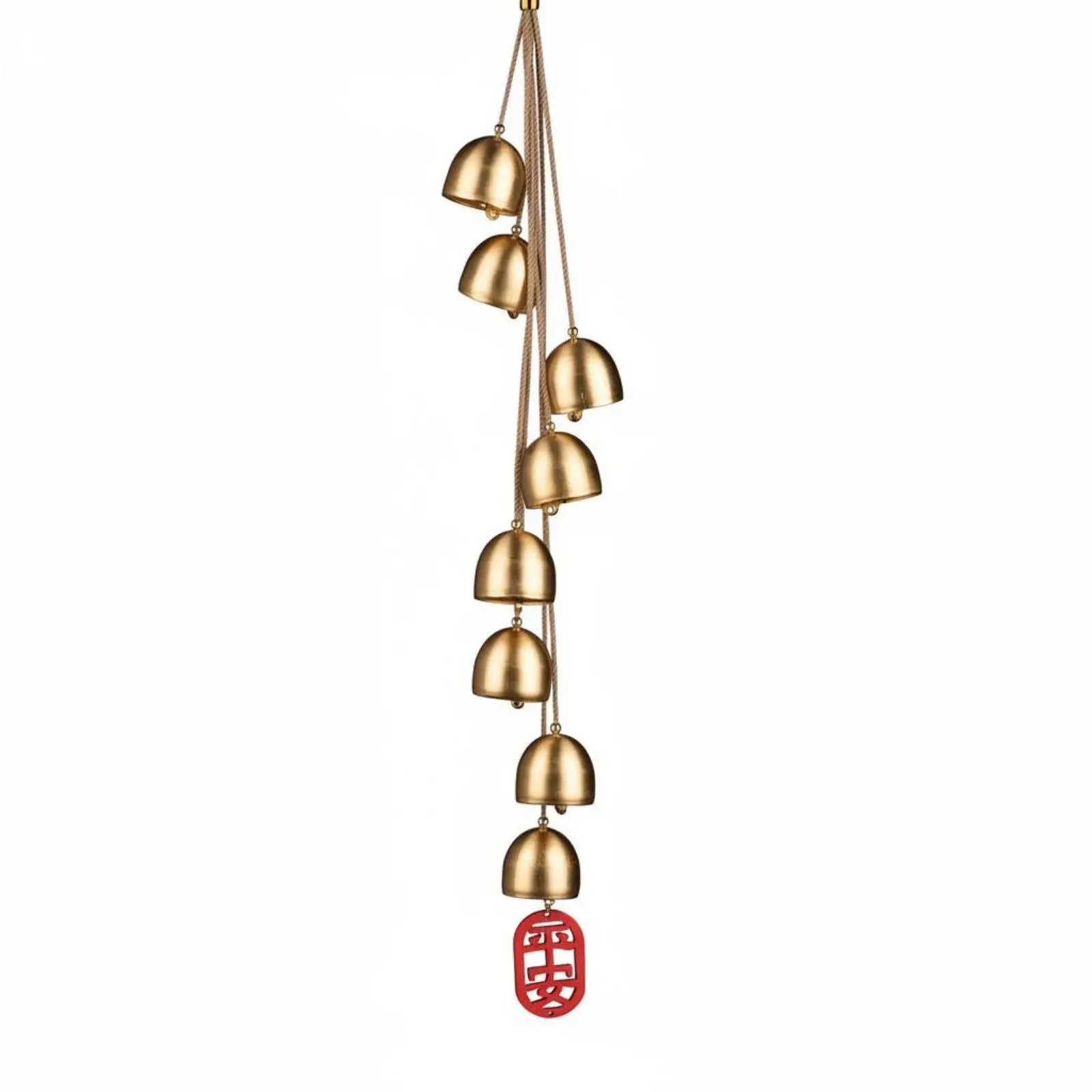 Brass Wind Chime Melodious Sound Decorative Door Entry Chime Great Gift Idea Small Brass Feng Shui Bell for Shop Owners, Living