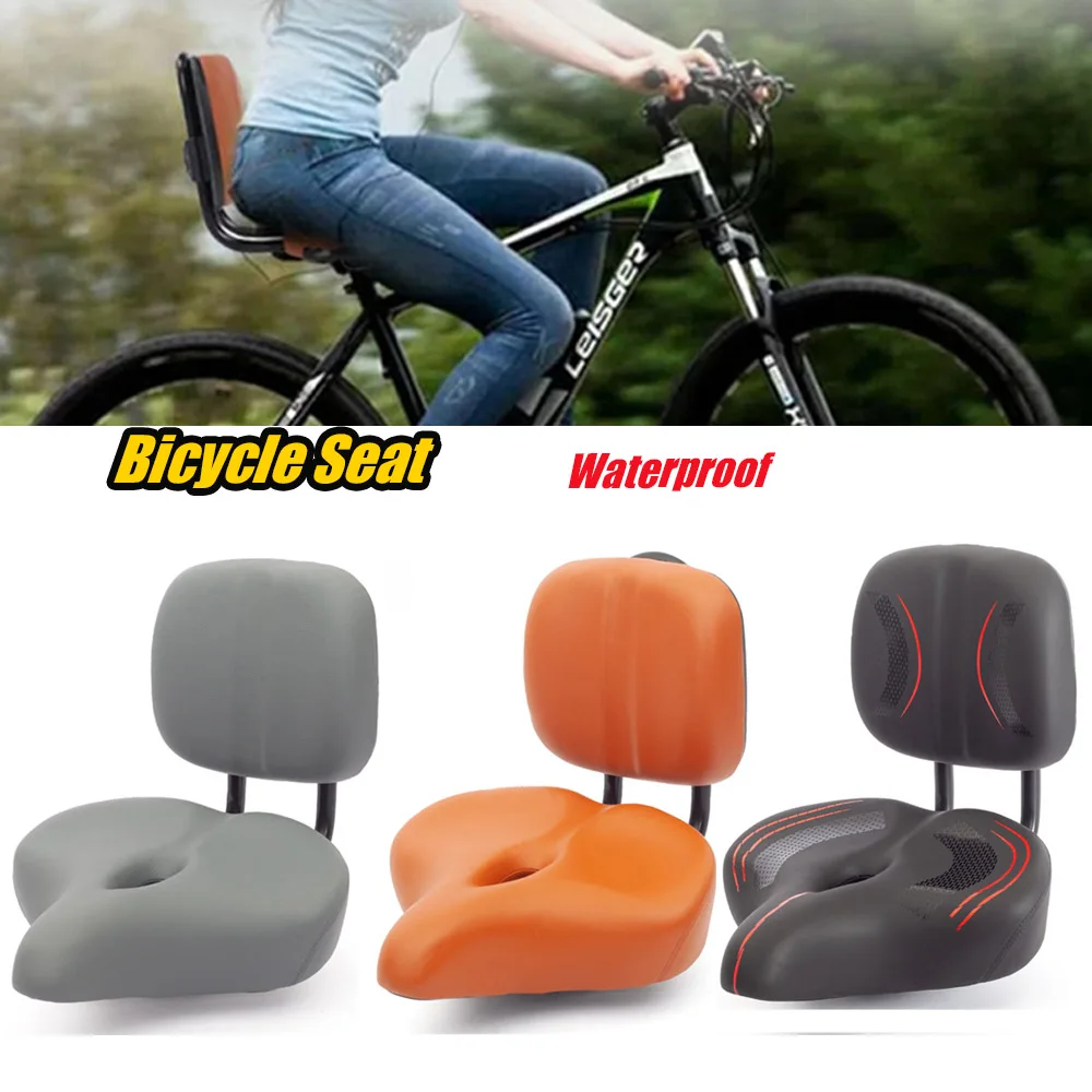

Tricycle Seat Cushion With Backrest Big Comfort Saddle For Electric Bike Fitness Bicycle Ergonomic Wide Cushioned Seat
