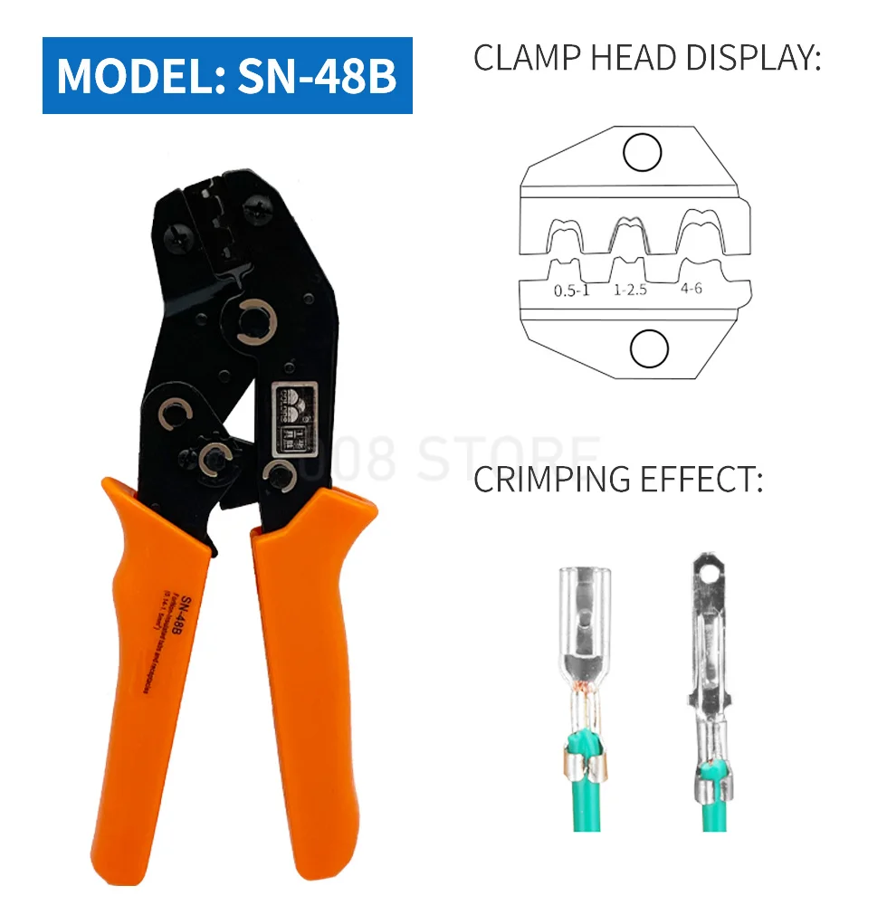 Free shipping SN-28B SN-48B MINI EUROP STYLE crimping tool crimping plier 0.25-2.5mm² multi tool tools hands 28-18AWG