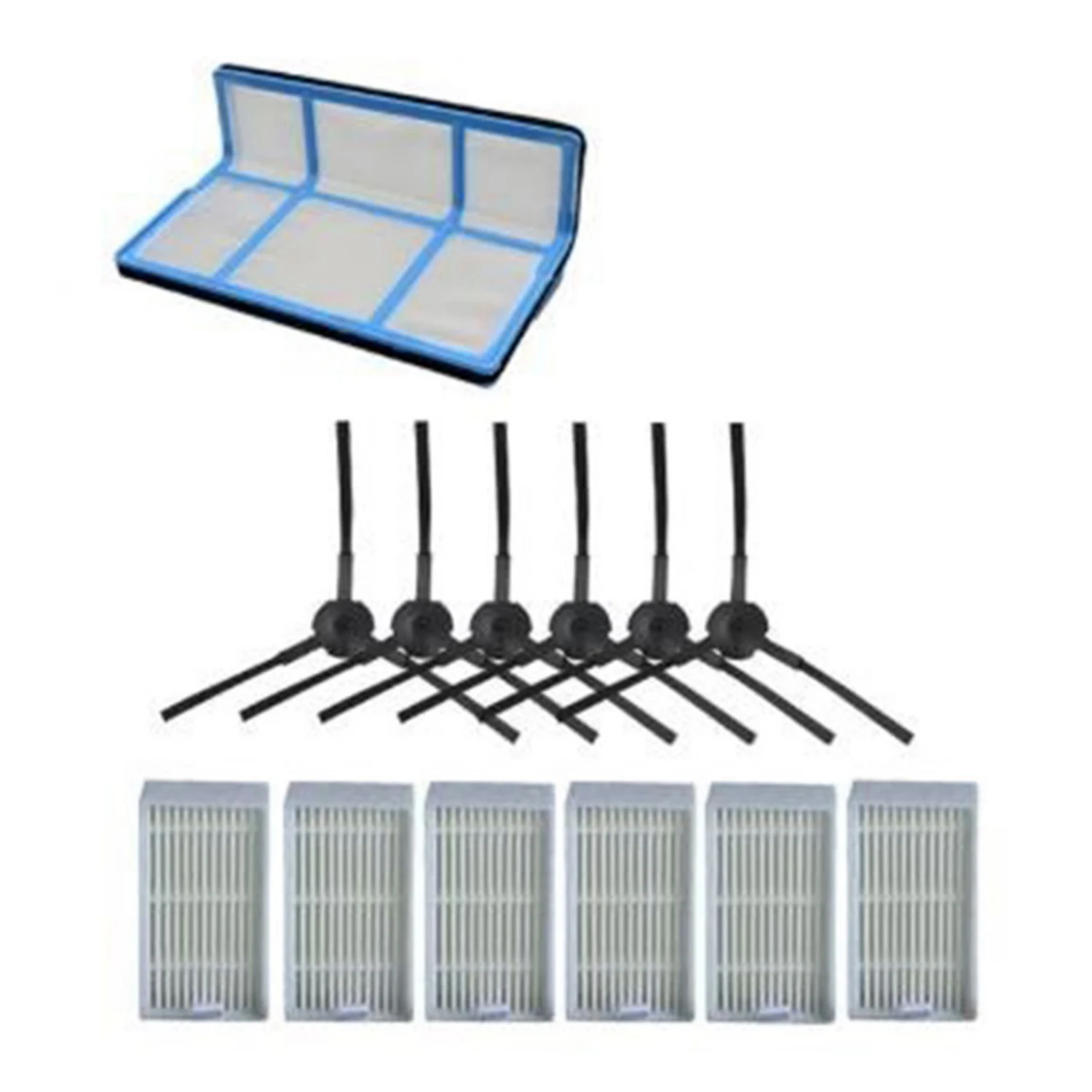 Ilife v55 pro用のメインモップ布,掃除機ロボット,サイドブラシ,HEPAフィルター,交換パッチ,18個