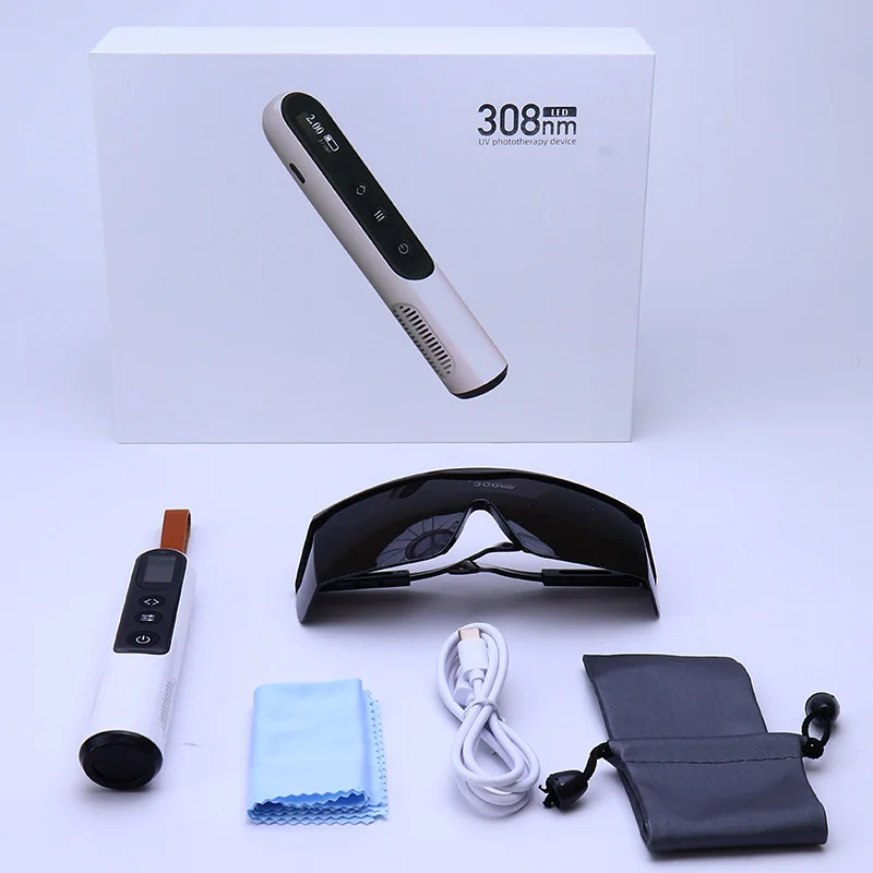 308nm Excimer Laser Light Therapy Machine 10mW/cm² High Intensity UVB Phototherapy Lamp for Vitiligo Psoriasis Treatment
