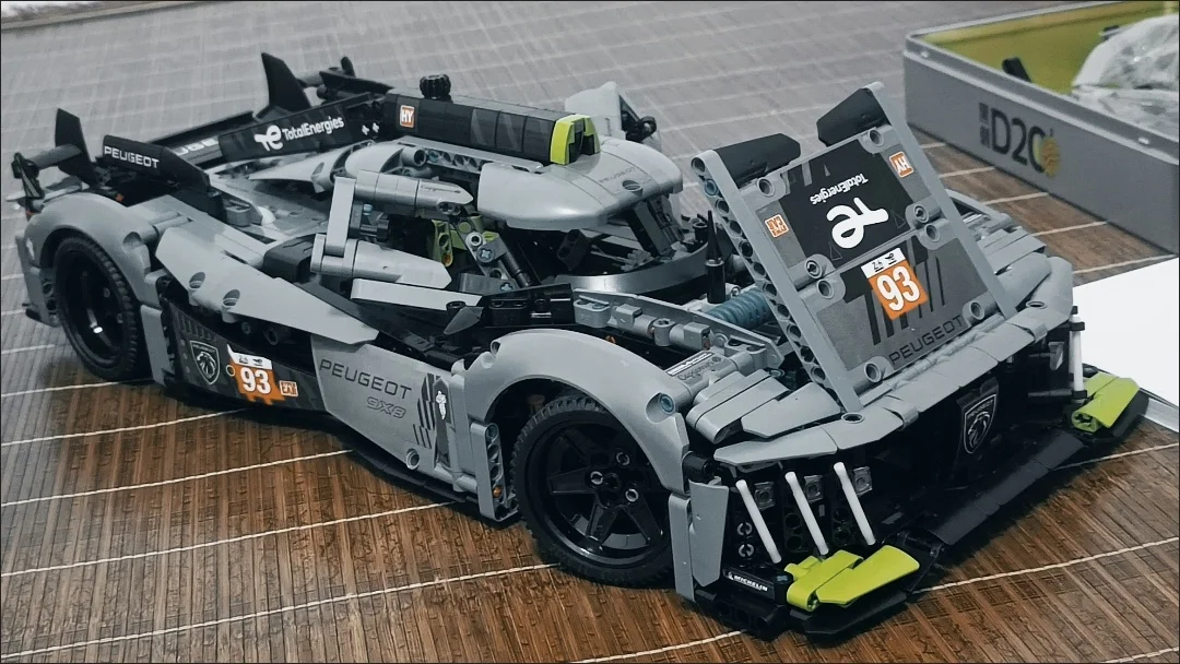 Seria MOC Samochody Sportowe Peugeot 9x8 Le Mans Mechaniczny Model do Składania o Wysokiej Trudności Zabawka dla Chłopca Limitowana Edycja Klocki Konstrukcyjne