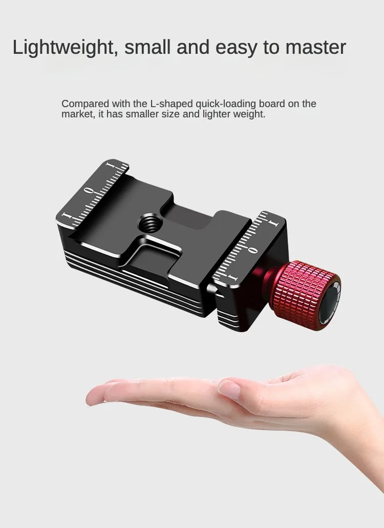 Schnellwechselplatte mit Cold Shoe 1/4 Zoll Gimbal und L-Platte 50g/100g Gegengewichtsklemme für DJI Ronin SC Stabilisator für Arca – Detail 4