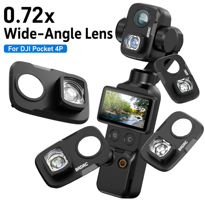 Filtre d'objectif grand angle HD pour DJI OSMO POCKET 4 Pro, objectif en verre optique, kit anti-rayures, accessoire POCKET 4P