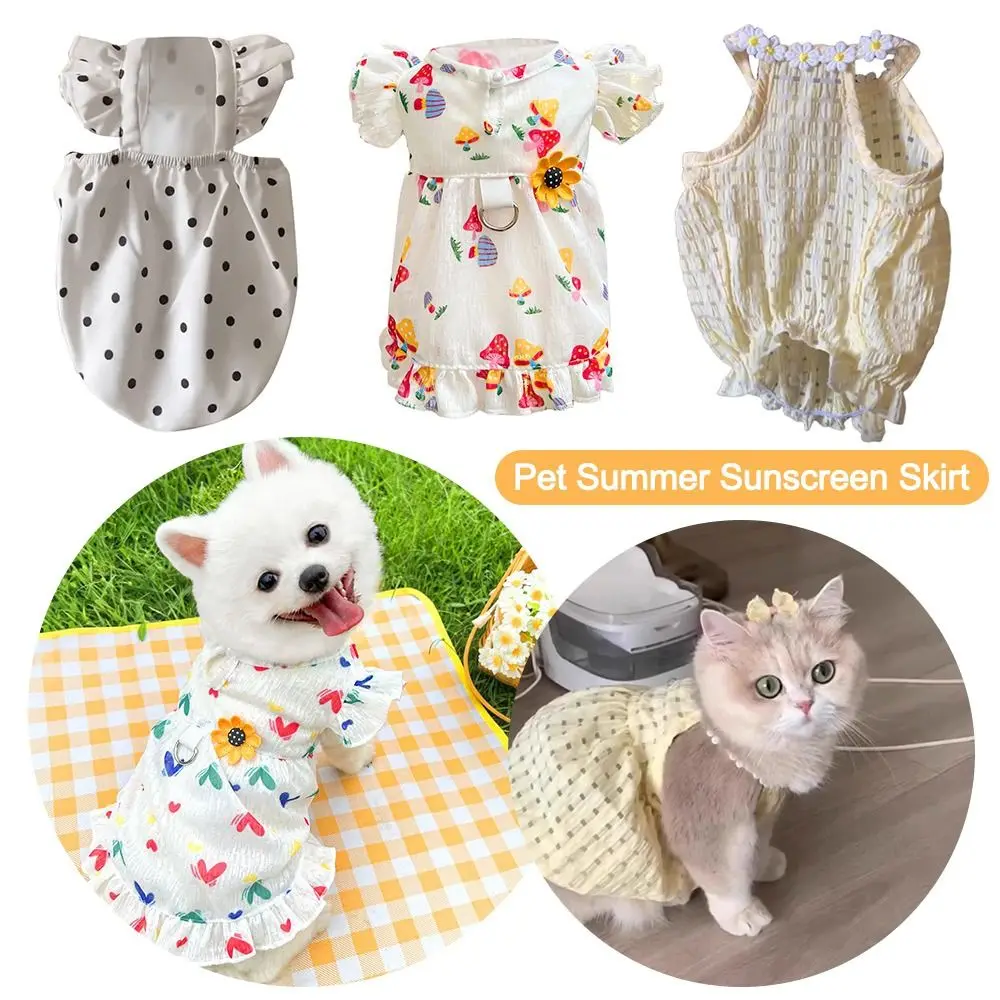 

Fashion Dot Pet Dog Dress Sleeveless Slim Style Cat Princess Dresses Summer Clothes Puppy Skirt Chihuahua Bichon French Bulldog