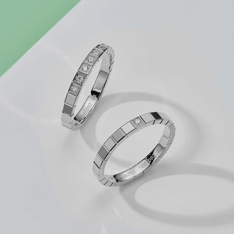Top Quality Ice Block Style Ring Sterling Silver Engrave Thin Knuckle Tail Ring For Women Brand Jewelry