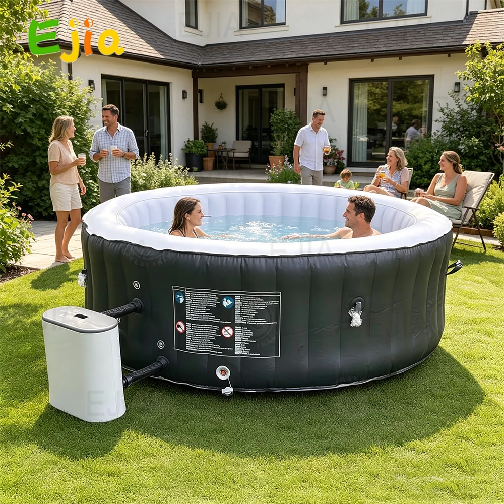 Piscina inflable redonda de 180 cm, en oferta, ligera, para exteriores, jacuzzi, spa, piscina grande con cubierta para jardín y uso doméstico.