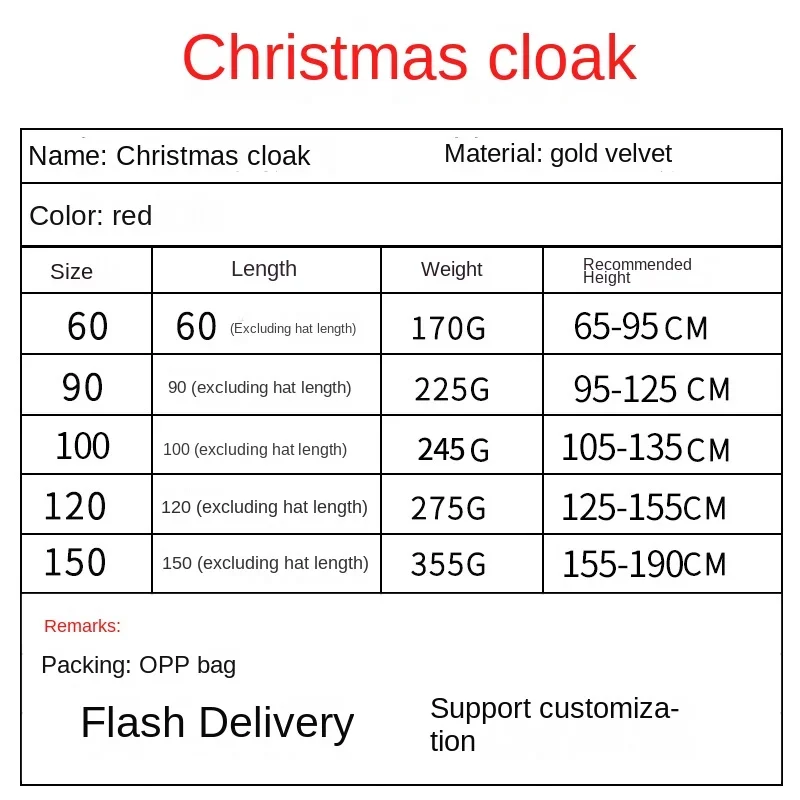 Deluxe Christmas Cloak for Adults and Children - Hooded Santa Claus Costume for Cosplay and Party