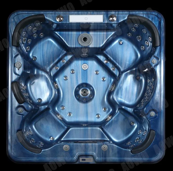 OCEN Blue Hot Tue Outdoor Yacuzzi Buitenjacuzzi Met Massagetherapie Swim Spa 6 Seats with Smart TV Wifi bluetooth