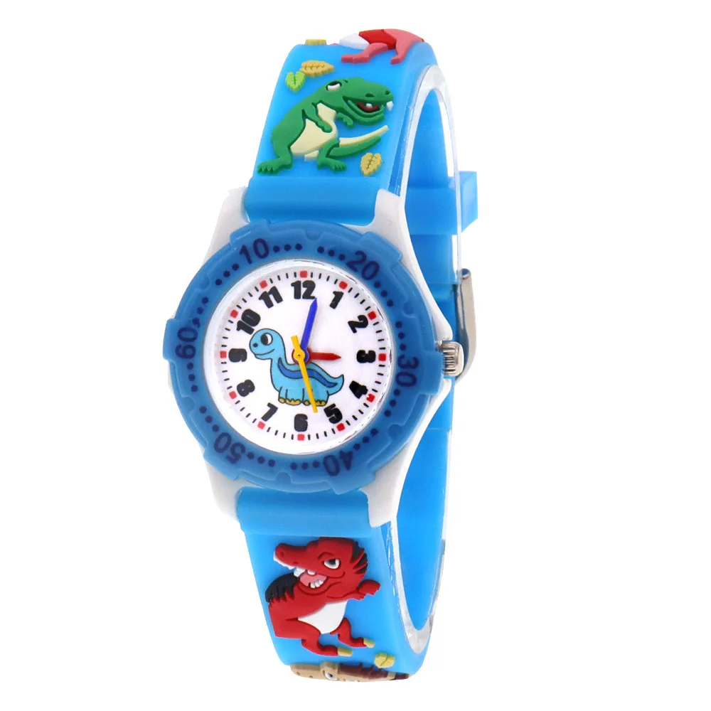 Cartoon dinosaur animal children's watch boy student sports quartz watch birthday or holiday gift electronic watch party