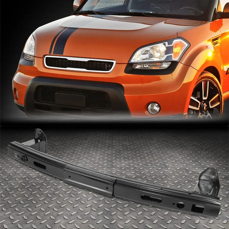 US For 2010 2011  Soul Factory Style Black Steel Front Bumper Reinforcement Impact Bar