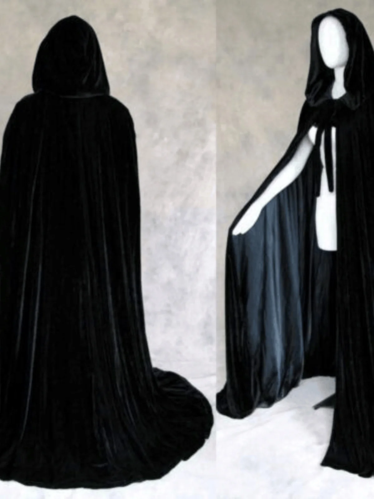 Loween velours longue à capuche Cosplay Robe mort assistant Script tuer salle évasion vêtements ex Polyester ethnique scène Costume