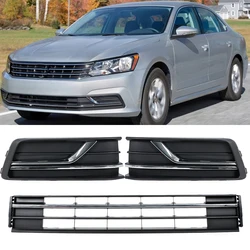 Car Fog Light Frame With Electroplated Trim For Volkswagen VW Passat 2016 2017 2018 2019 Fog Light Grille Without Fog Lamp Hole