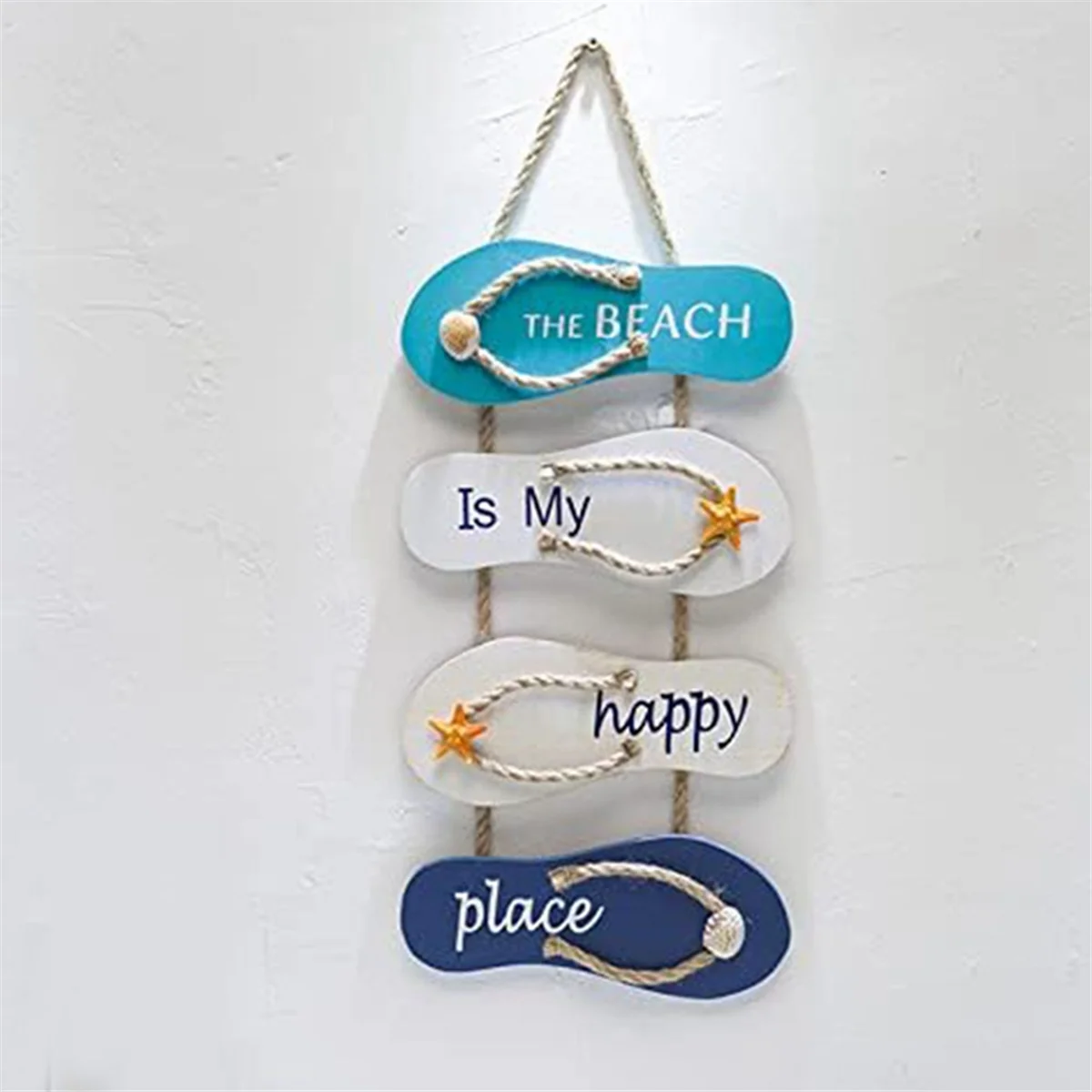 

X40A_Ocean Decor Art Flip Flop Wall Ornament, Slippers Hanging Decoration