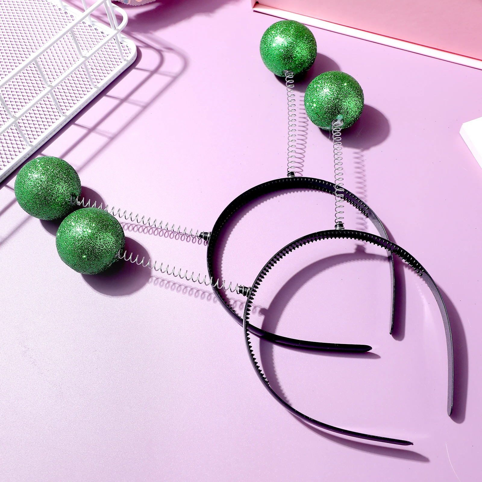 

6pcs Party Hair Hoop Christmas Headdress Green Baby Adult Size Fits Firmly Creative Christmas Hair Hoop Gifts