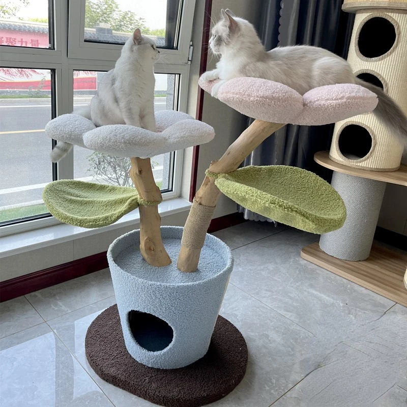 Colorful Flower Pot  Cat Climbing Frame Toy Jumping Platform Scratching Post