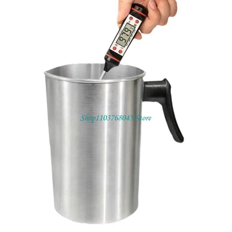 R53F 101.4oz Aluminum Alloy Making Pitcher Dripless Pouring Spout