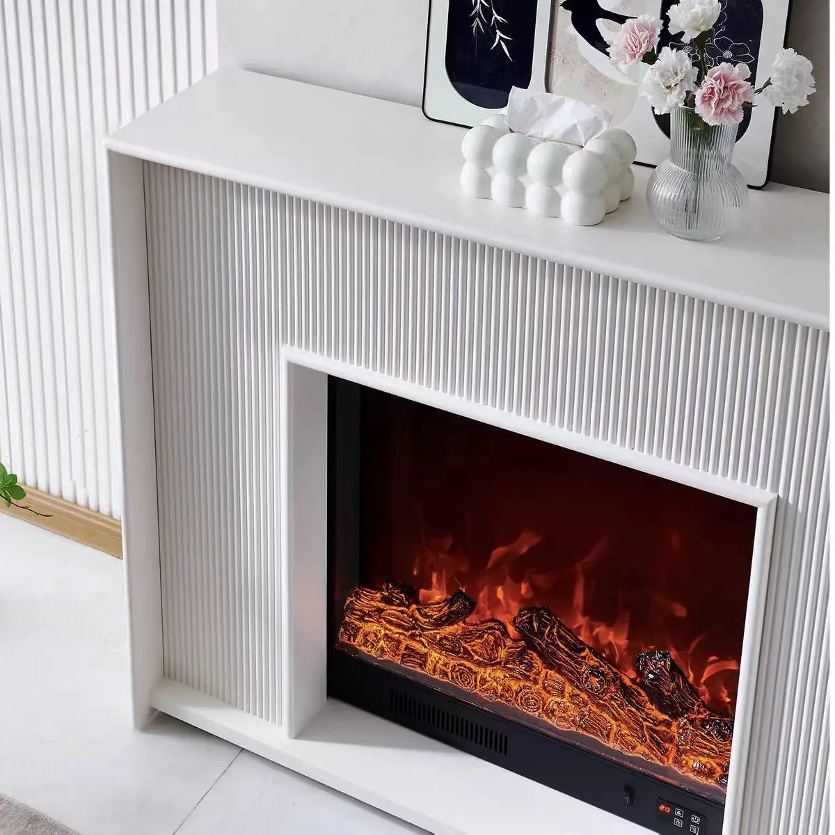 1.2/1 meters fireplace decorative cabinet household solid wood porch cabinet simulated flame can be heated