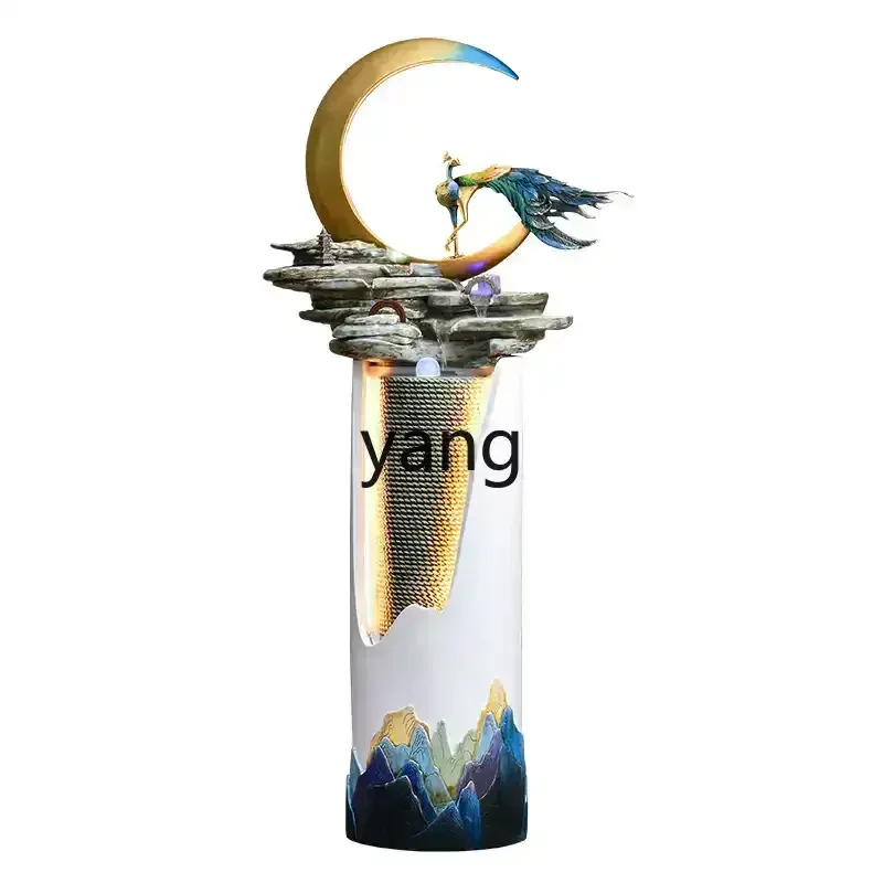 

Yjq flowing water ornament floor-to-ceiling living room TV cabinet next to office club landscape decoration