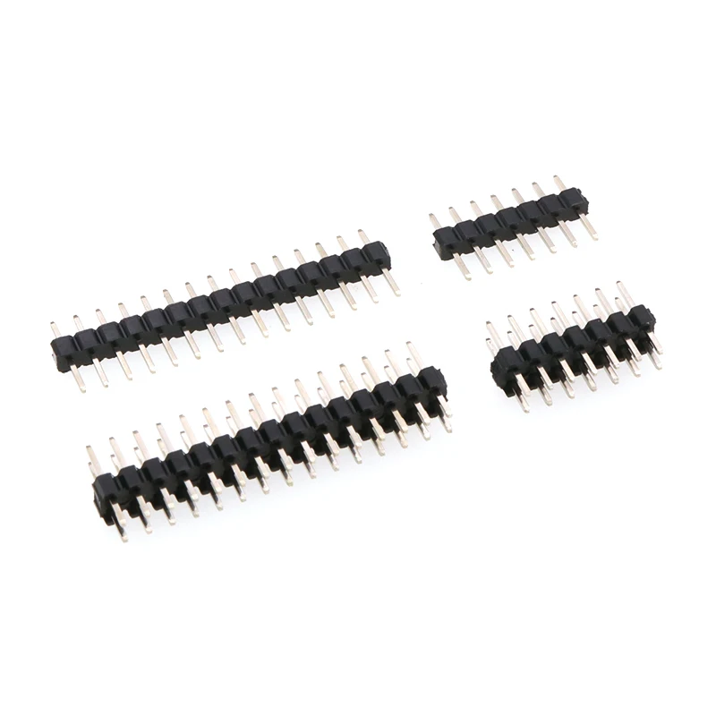 20pcs 2.0mm Male Header Pins 2*2/3/4/5/6/7/8/10/12/14/15/20/40P 2mm Single Double Row Header Strip Connector Gold-plated Copper