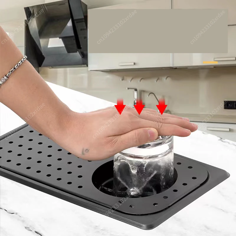 304 스테인리스 스틸 피처 린서 컵 세척기 고압 유리 린서 배수 드립 트레이 호스 포함 바 커피숍용