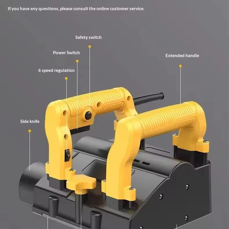 Wall Planer Automatic Grinding Machine Lithium Battery Dust Putty Scraper Powder Spray Plastering Machine High-power Shovel