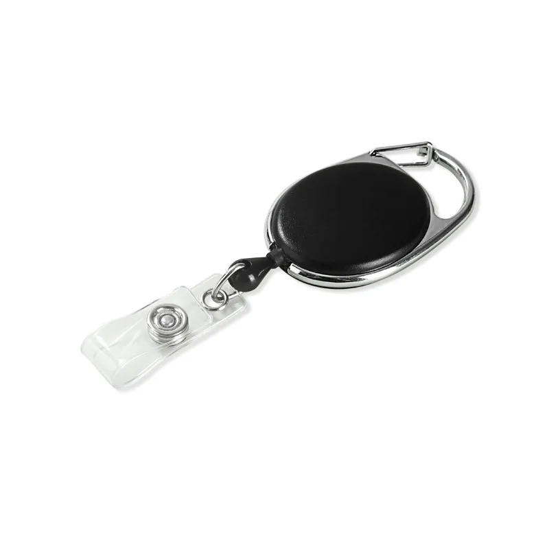 Retractable Oval Shape Badge Reel for Pass Work Card Name Bus Card Sleeve Keychain Lanyard Extensible Card Clips Reels