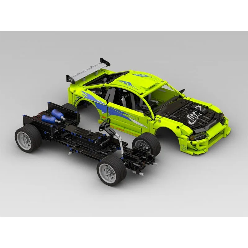 MOC-204070 Nuovo modello classico di mattoni da corsa per supercar della città 1297 pezzi - Regalo giocattolo per blocchi di compleanno per ragazzi e bambini