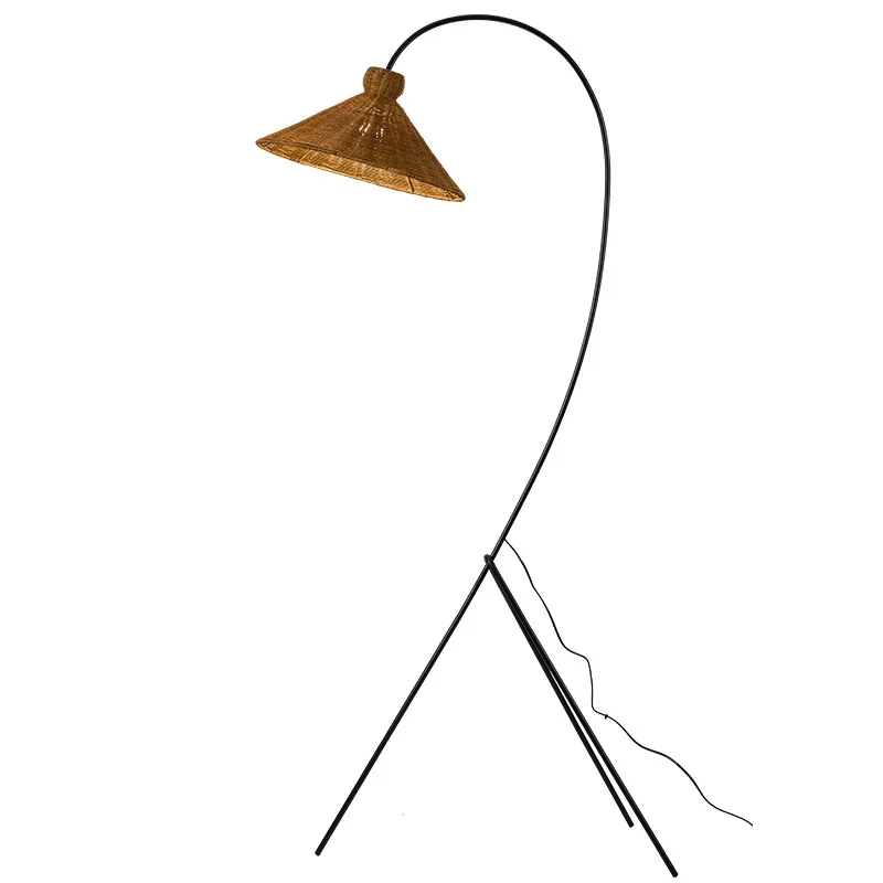 

Floor lamp rattan art, handmade, Nordic, Japanese, Chinese, Zen