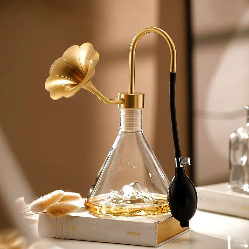 Brass Trumpet Aroma Tasting Vessel - Creative Display Smelling Bottle for Chenpi, White Spirit, Coffee & SPA Essential Oil