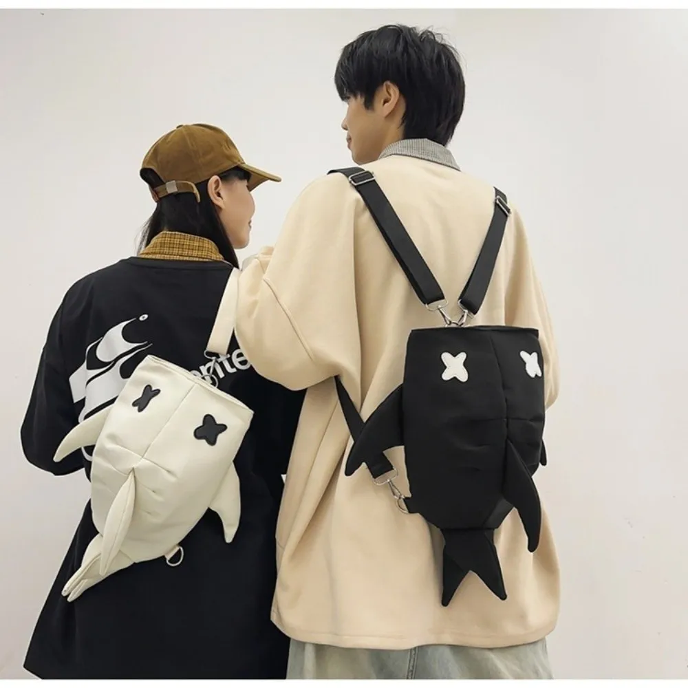 Adjustable Strap Shark Backpack Versatile Style Unique Design Casual Travel Bag New Design Unisex Model Single Shoulder Bag