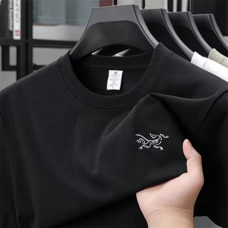 Camiseta de Verano 2026, Nueva, de Algodón, Estilo Coreano, Manga Corta, Cuello Redondo, Informal, Transpirable y Versátil para Hombre, Unisex