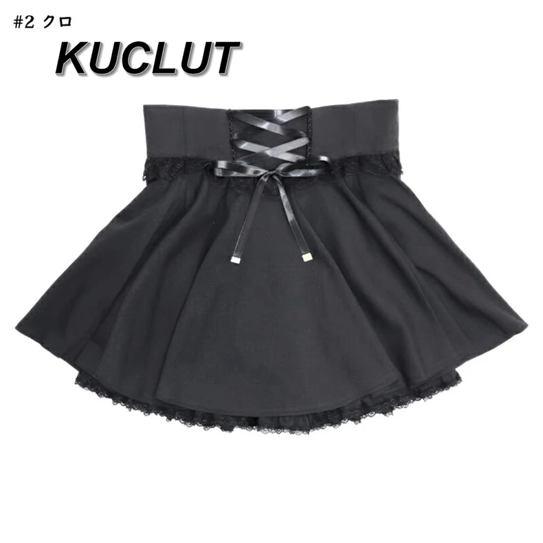 대량 생산 일본식 격자 무늬 짧은 짧은 스커트 여성용 여름 더블 레이어 스트랩 레이스 접합 하이 웨이스트 스커트