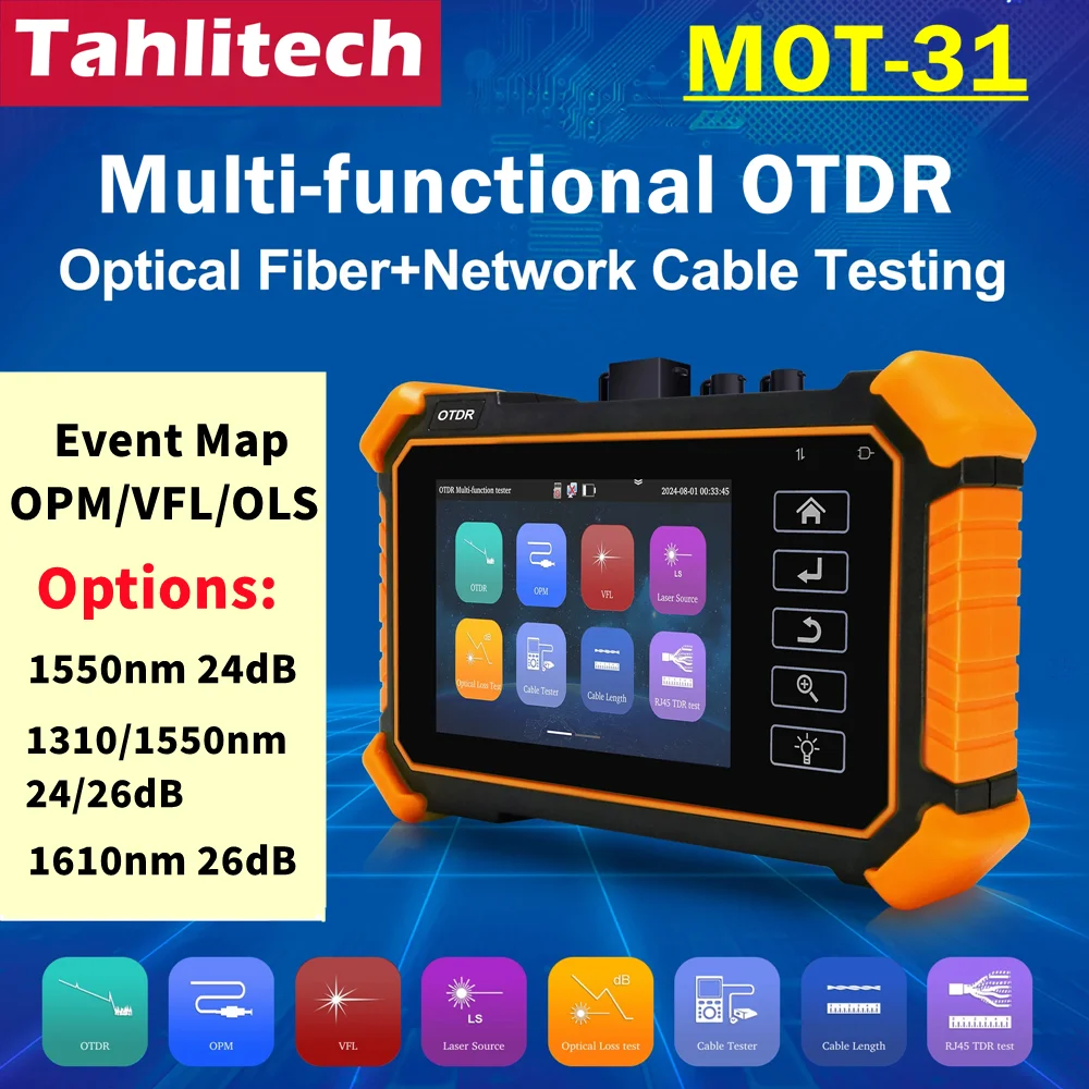High-Performance Network Analyzer for Fiber Installation Splice Detection Optical Power Measurement MOT-31 Copper Cable Testing