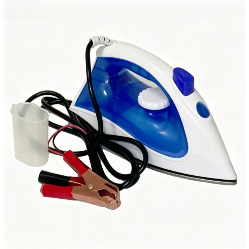 for 12V Low Voltage DC Steam Iron Portable Solar Powered Garment Steamer for Travel Camping