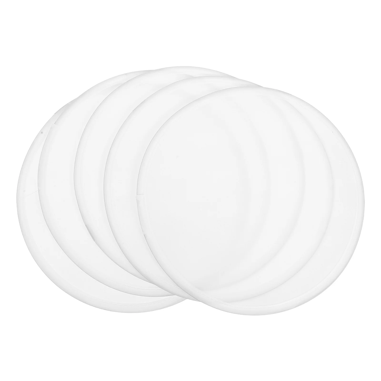 

30pcs Heat Sublimation Flying Disc Fan 9.8Inch White Foldable Polyester Handheld Fan For Outdoor Events Parties Camping Wedding