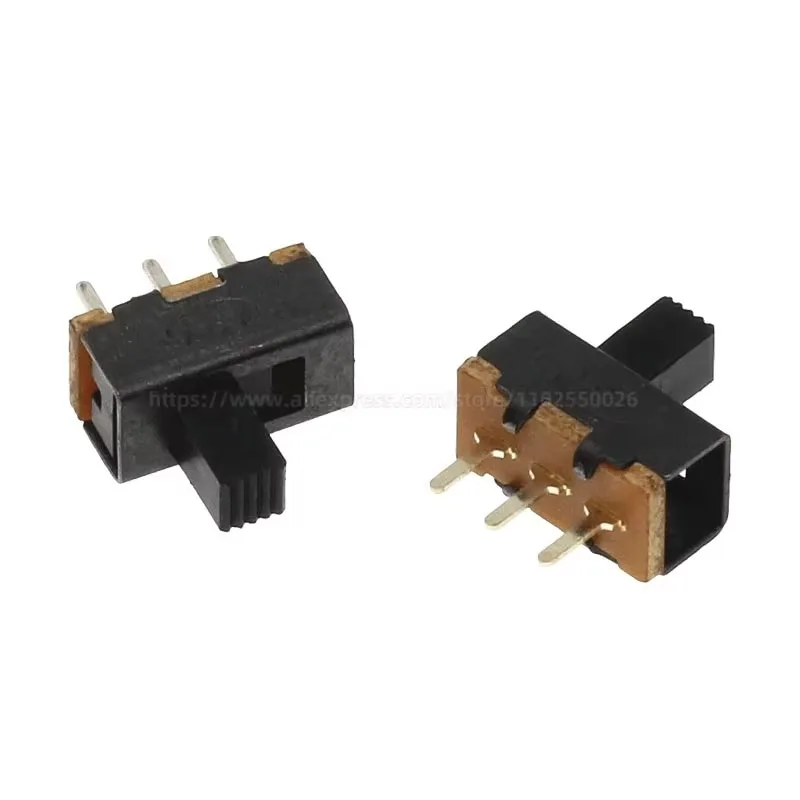 50PCS SS12F17 Toggle Switch 3 Pin 2 Files SS12F17G5 Handle High 5mm Slide Switch DIP 1P2T Toy Power Switch