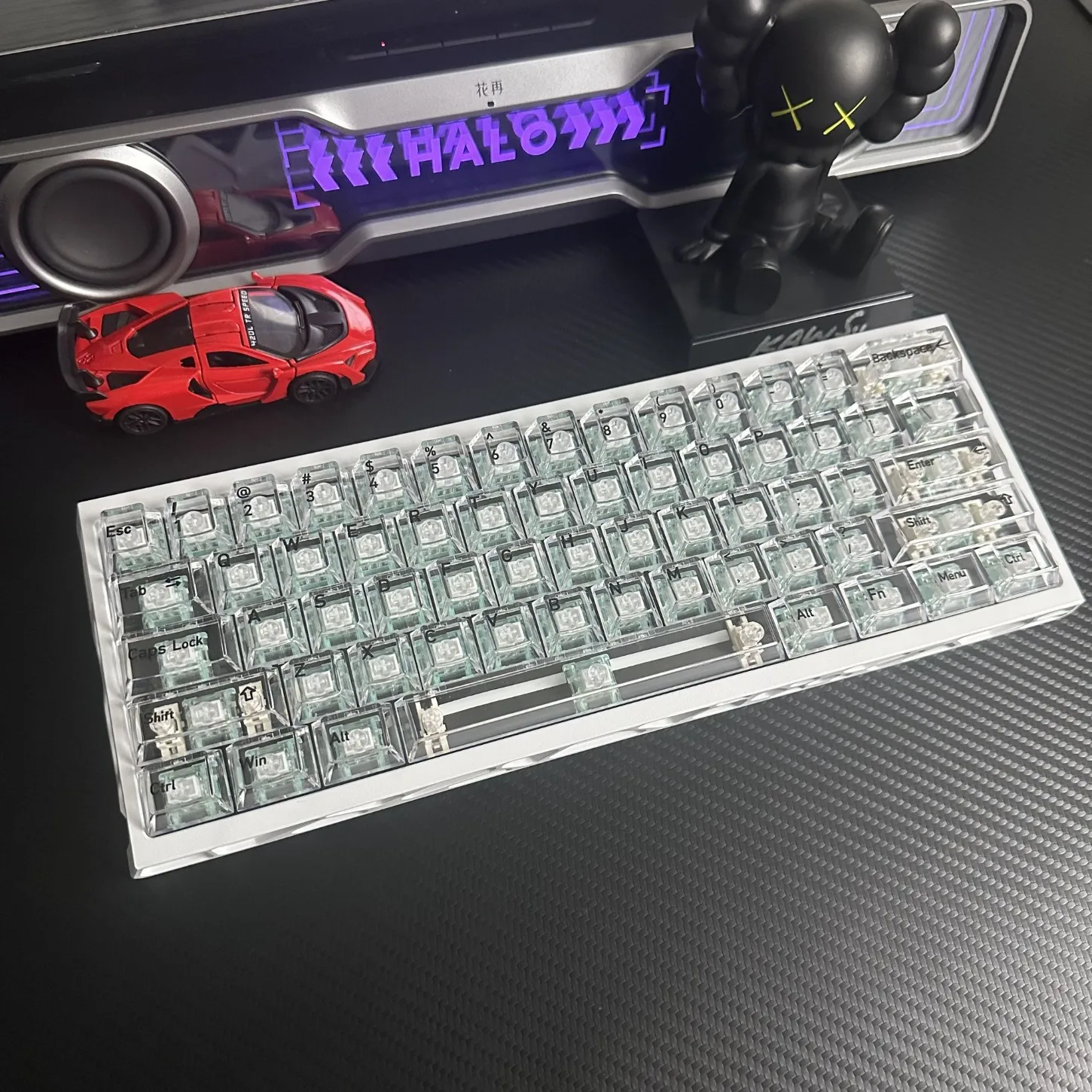 Cherry Keycap Kit PC 130Key White Black Red Blue Pink Color Ice Crystal Transparent Translucent Compatible with Wooting Keyboard