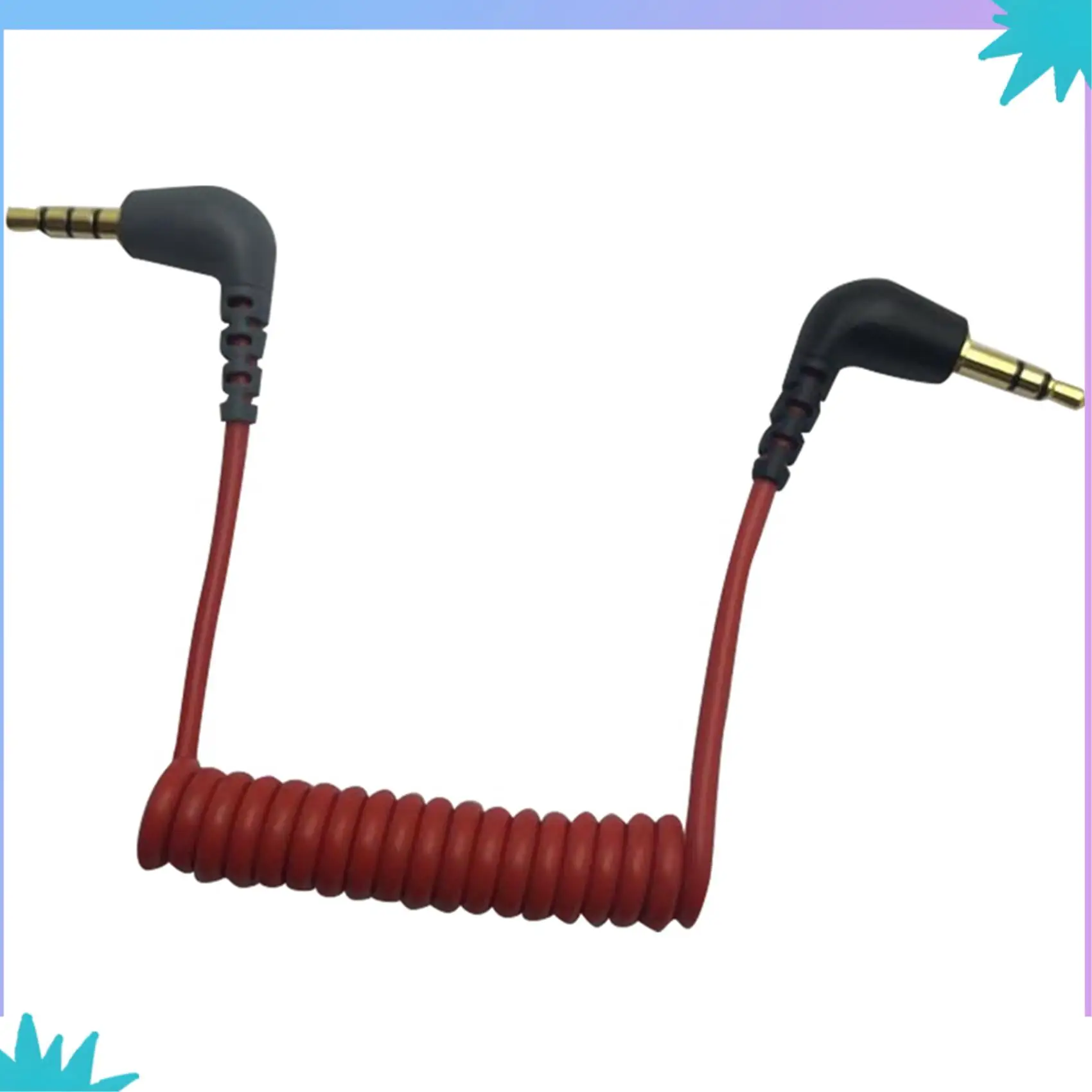 ABZW 2X Replacement 3.5Mm TRS To 3.5Mm TRRS Adapter Cable For Iphone RODE Sc7 By VIDEOMIC GO Video Micro-Type Mics