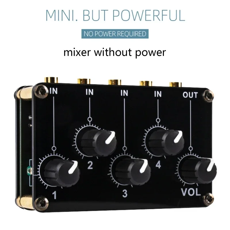 Mikser stereo 4 w 1 na wyjście AUX mikser pasywny 3,5 mm sterowanie poziomami linii Drop Shipping — zdjęcie produktu 4