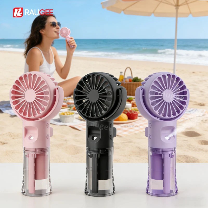 

Портативный вентилятор-распылитель с функцией увлажнения, ручной, USB-перезаряжаемый, с возможностью ношения на шее, персональный ручной вентилятор-распылитель