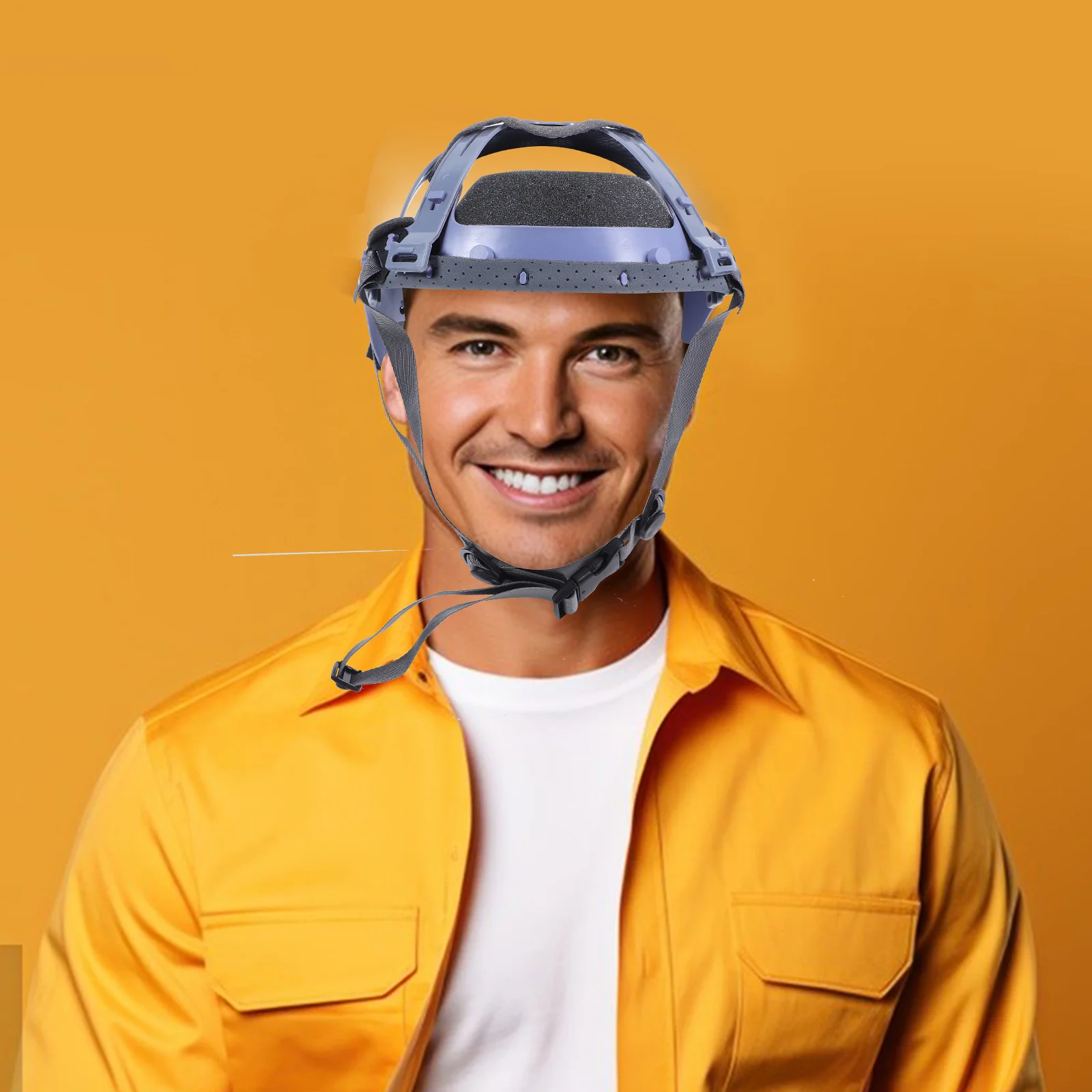 หมวกนิรภัยสำหรับงานก่อสร้าง ระบบกันกระแทกแบบ 6 จุด วัสดุที่สวมใส่สบาย ติดตั้งง่าย อเนกประสงค์