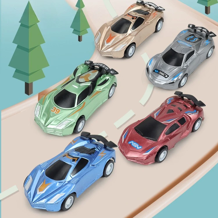 Random 1Pcs Children Mini Pull Back Car Toys Baby Cartoon Racing Bus Car Model Educational Simulation Vehicle Toy For Boys Gifts