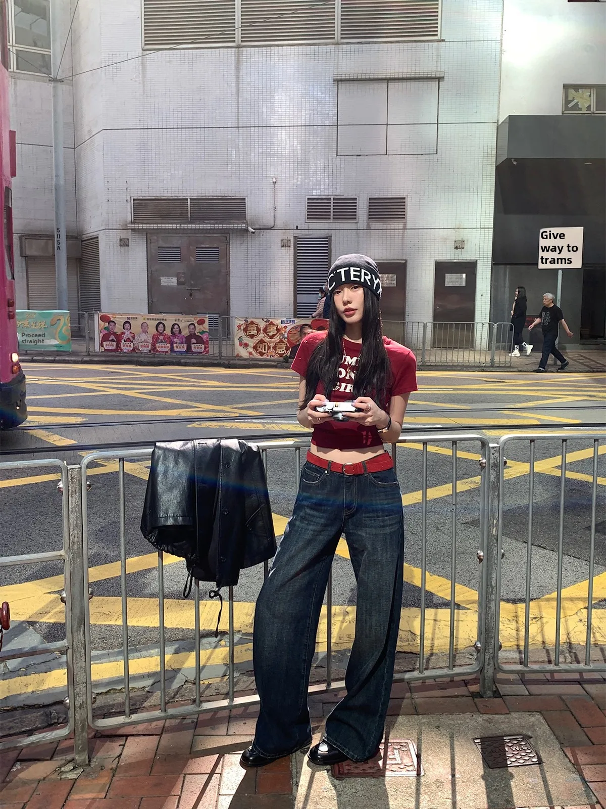 

Women's Straight Leg Jeans Deep Blue Waed Denim Casual Low Waist Cotton Spring New Arrival